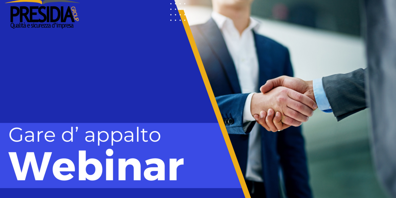 Partecipa al Webinar del 21 Febbraio: scopri le novità del nuovo codice degli appalti